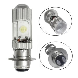 FOCO LED PARKER PARA FARO H6 CUERPO PLATA LED EN PUNTA TIPO LUPA 12 W DC10-95